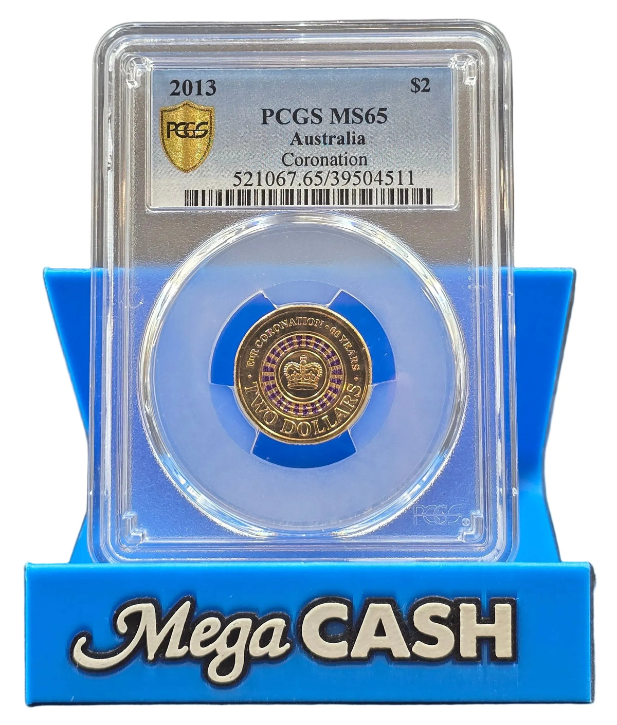 2013 PCGS MS65 Coronation Coloured $2 Coin
