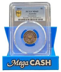 2013 PCGS MS65 Coronation Coloured $2 Coin