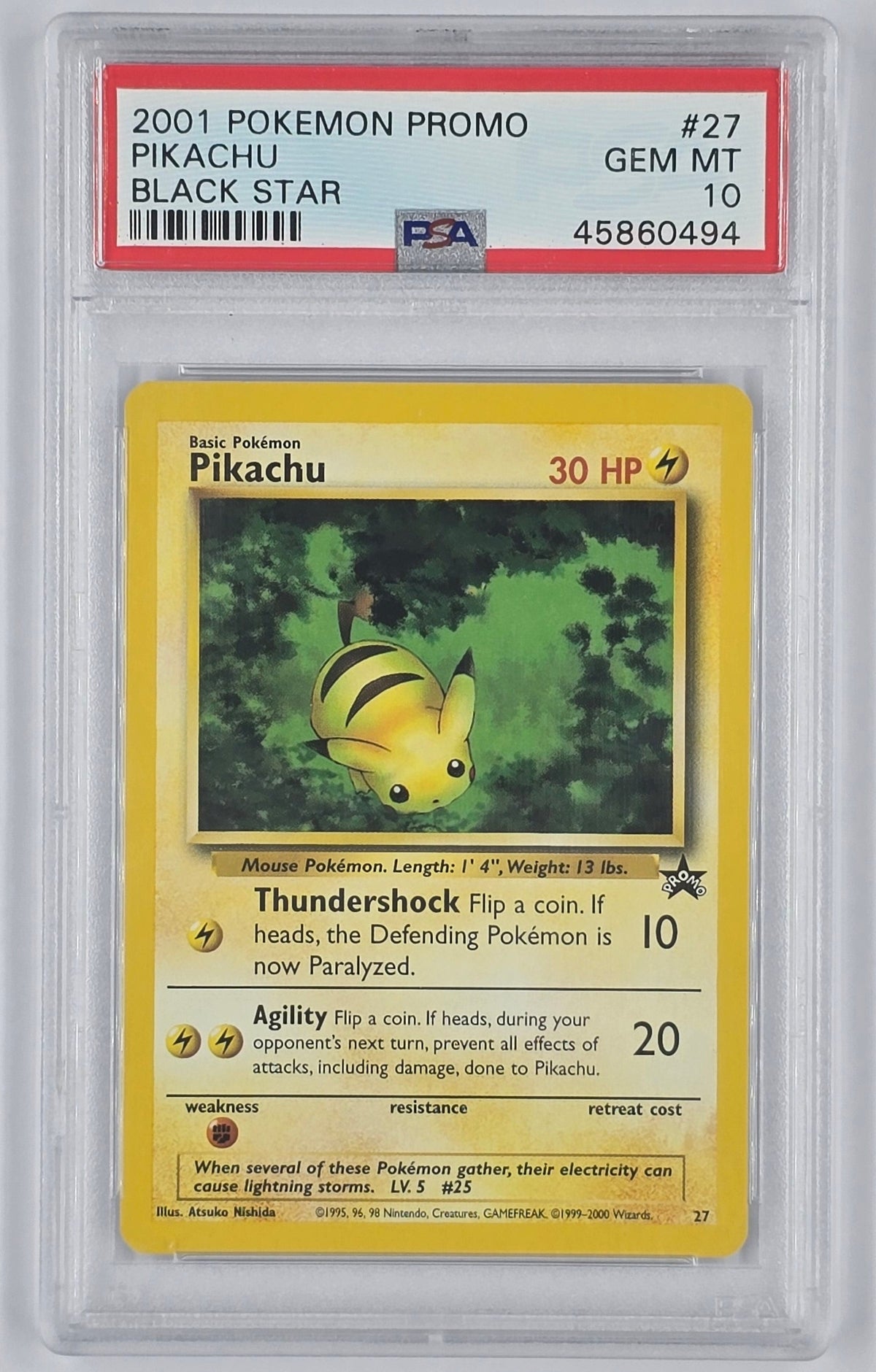 Pokemon - PSA 10 Pikachu #27 Black Star Promo