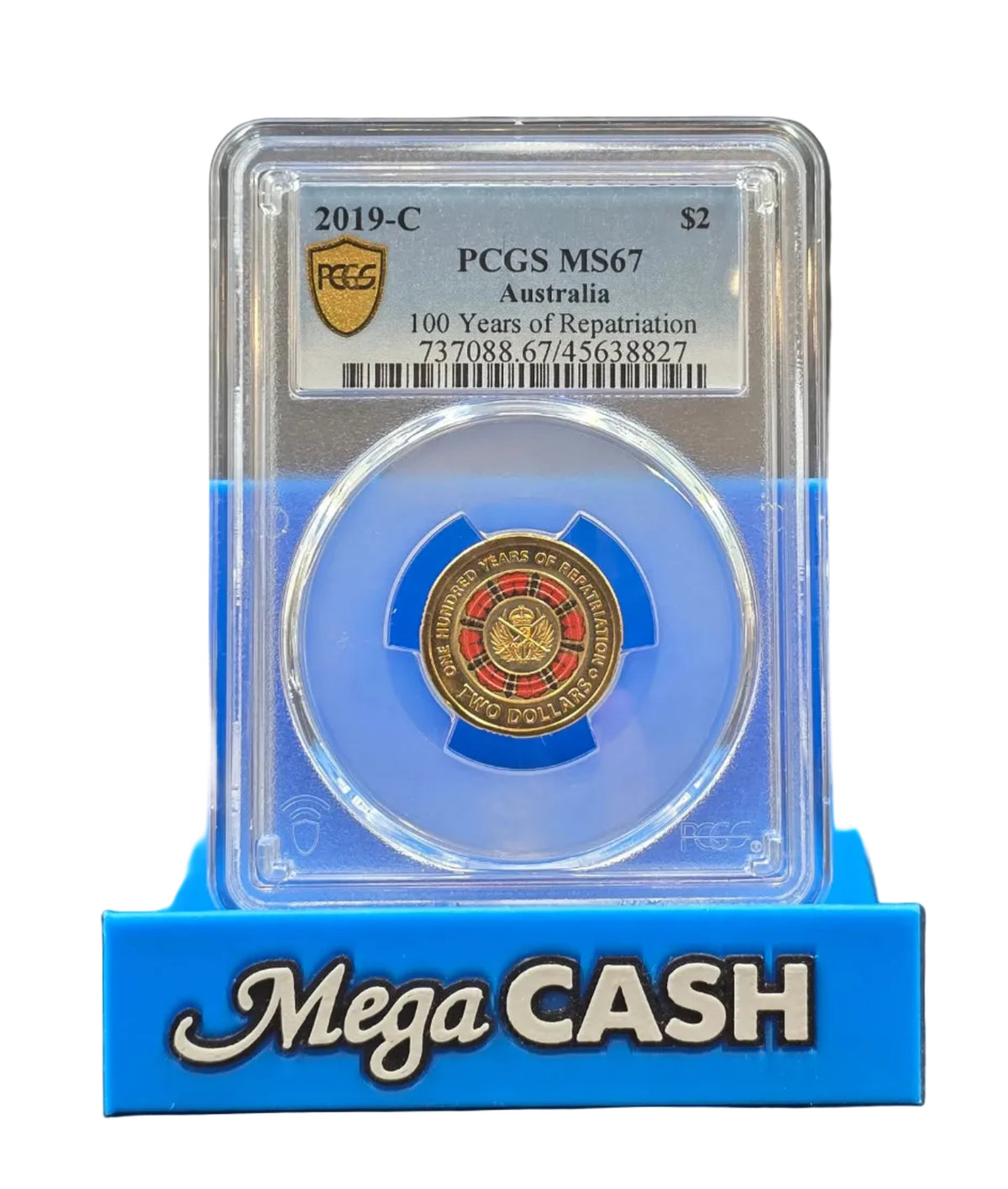 2019-C PCGS MS67 100 Years Of Repatriation Coloured $2 Coin