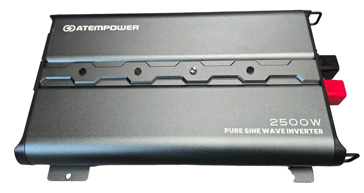 ATEM POWER - 12V to 110V/220V - 2500W/5000W Pure Sine Wave Power Inverter - with Solar Panel