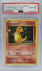 Pokemon - PSA 10 Charmander 9/108 Toys R Us Cosmos - XY Evolutions