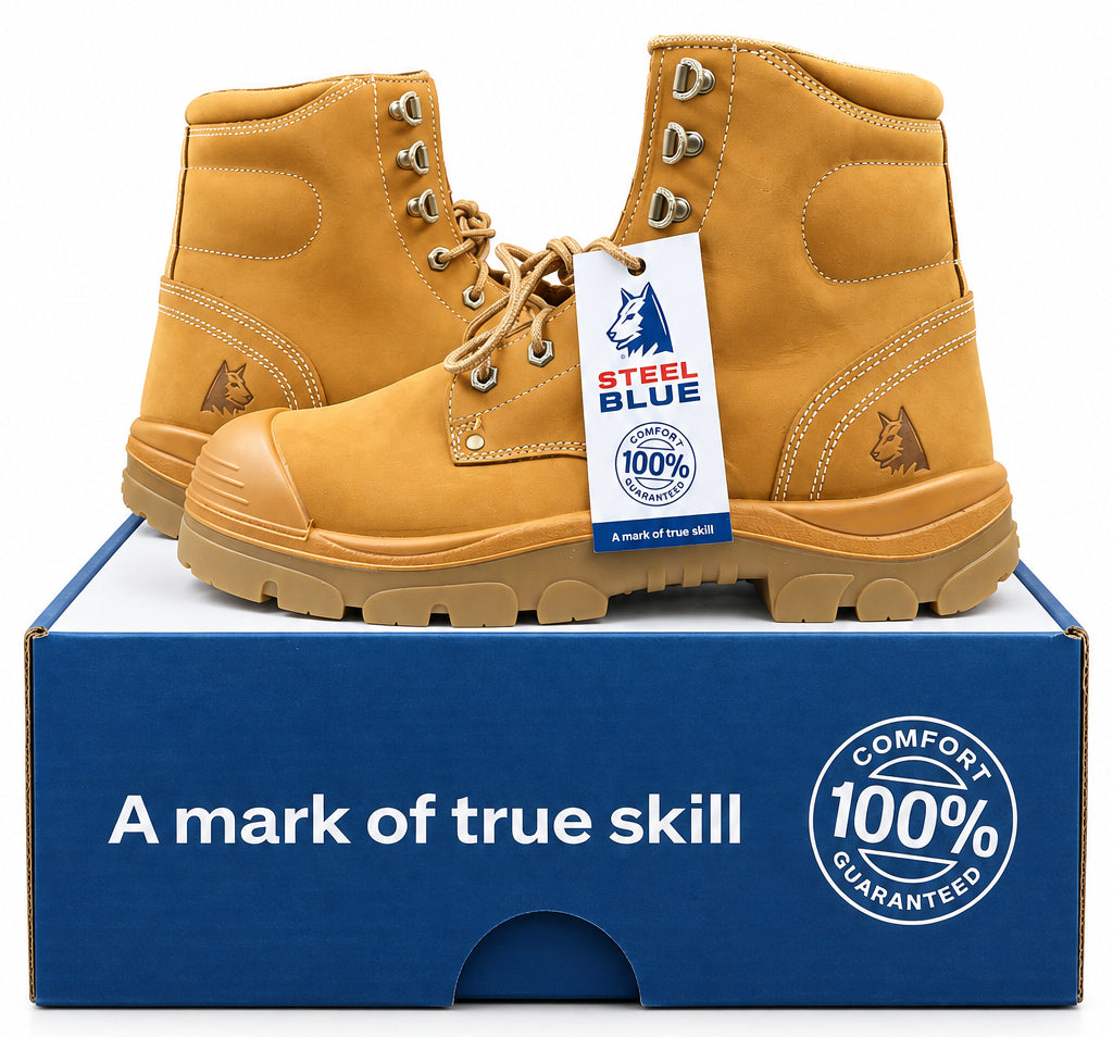 Steel Blue - Argyle Zip Safety Boots - 332152 - Wheat - Size 12AU