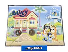 RAM - 2024 Bluey 2 $1 Coin Set - Limited Edition 1054/1300 - Coloured Bluey Coin
