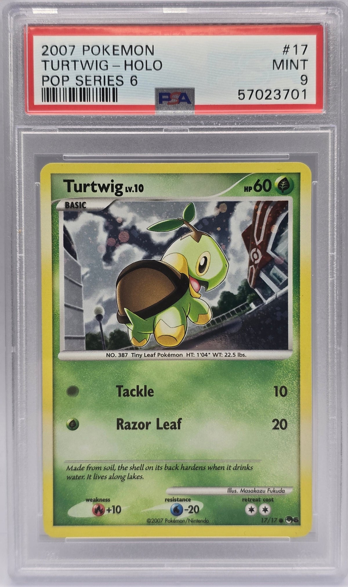 Pokemon - PSA 9 Turtwig 17/17 Pop Series 6