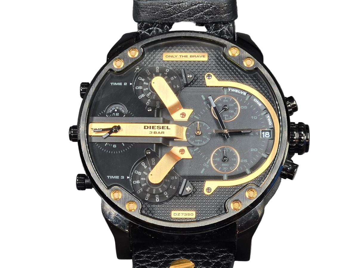 DIESEL - MR. DADDY 2.0 Chronograph Black Rose Gold Dial - Men's Watch - DZ7350