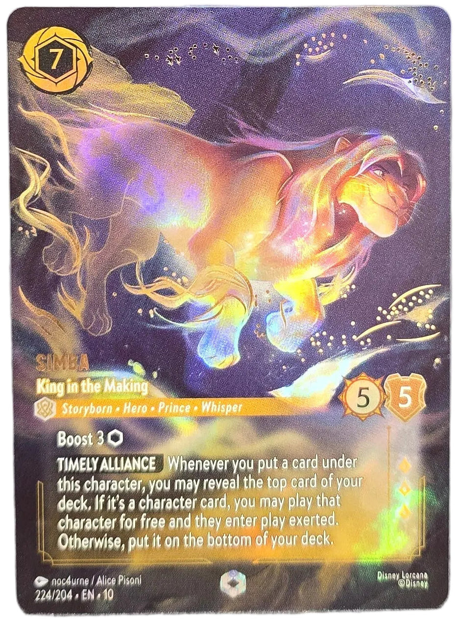 Disney Lorcana - Whispers In The Well - Simba King In The Making - Enchanted 224/204