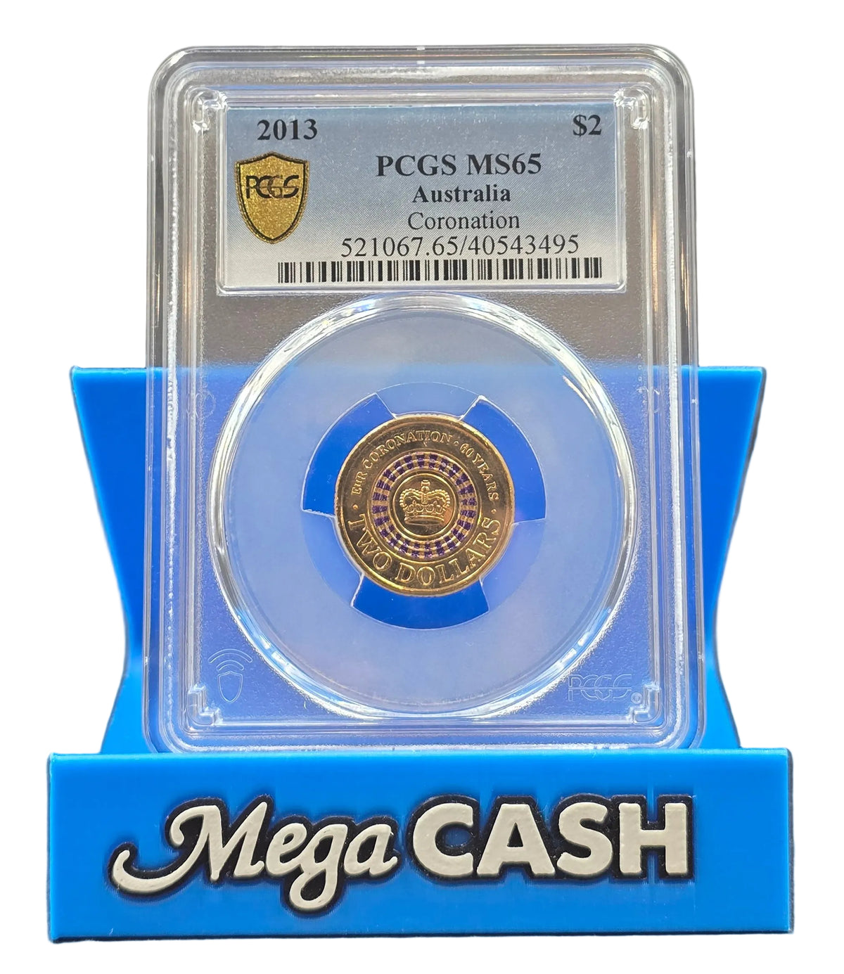 2013 PCGS MS65 Coronation Coloured $2 Coin