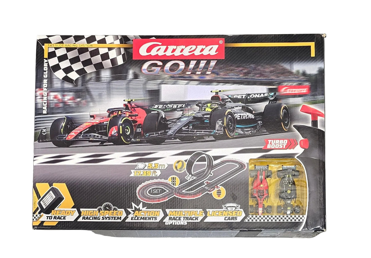 CARRERA Go!!! - Racing for Glory - F1 Ferrari & Mercedes AMG - 1:43 Slot Car Set