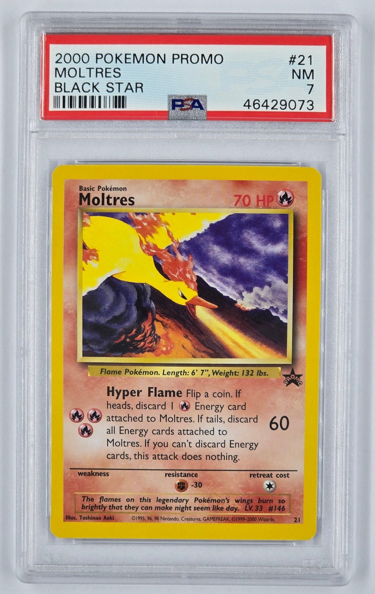 Pokemon - PSA 7 Moltres #21 Black Star Promo