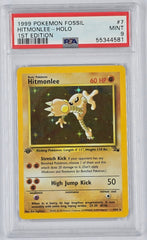 Pokemon - PSA 9 1st Edition Hitmonlee 7/62 Fossil