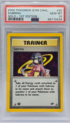 Pokemon - PSA 10 1st Edition Sabrina 20/132 Gym Challenge