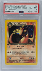 Pokemon - PSA 8 1st Edition Dark Charizard 4/82 Pokemon Rocket