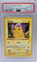 Pokemon - PSA 10 1st Edition Pikachu 58/102 Yellow Cheeks Pokemon Base Set
