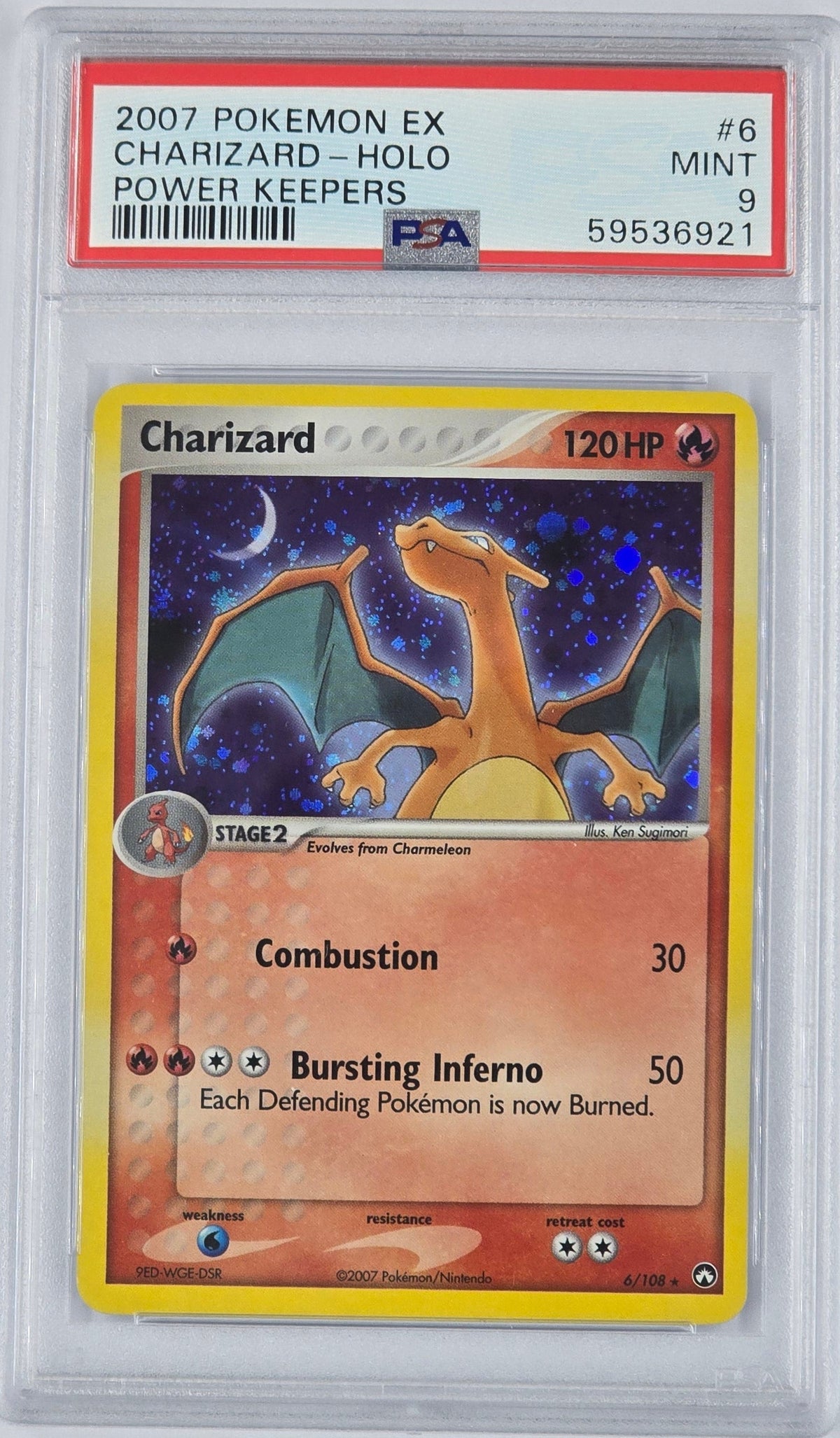 Pokemon - PSA 9 Charizard 6/108 Power Keepers