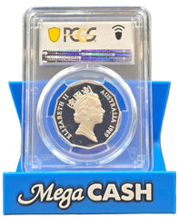 1989 PCGS PR69DCAM Commonwealth Games Ag 50c Coin