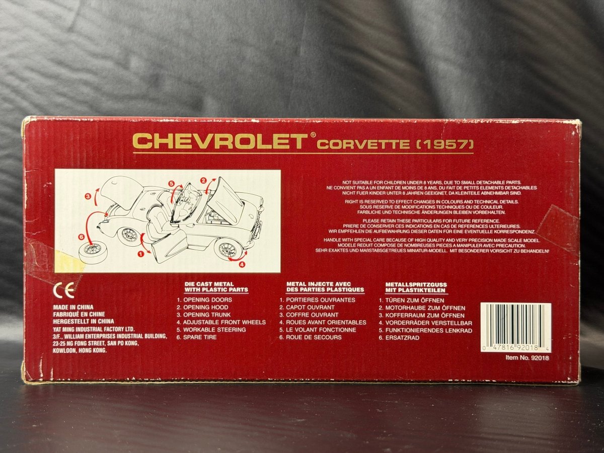 Road Legends Die - Cast Metal Collection 1:18 Chevrolet Corvette 1957 Model Car - Mega Cash Sydney
