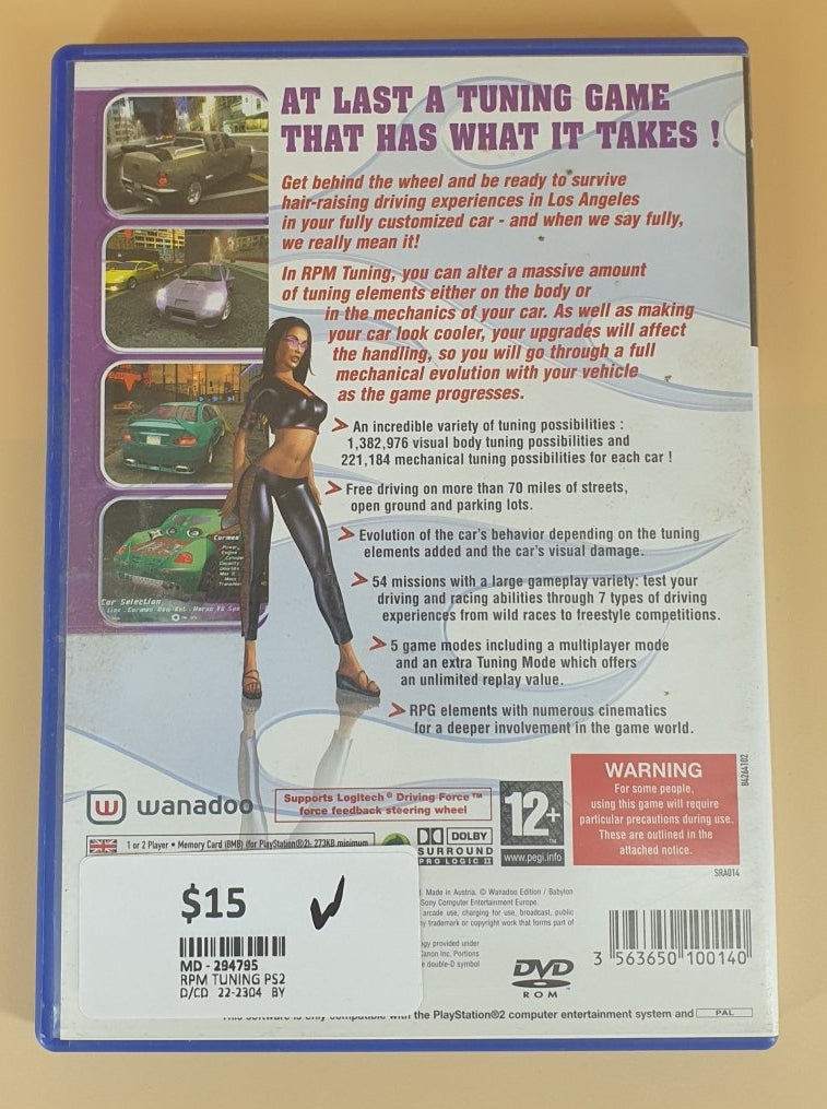 RPM Tuning - Playstation 2/PS2 Game - Mega Cash Sydney