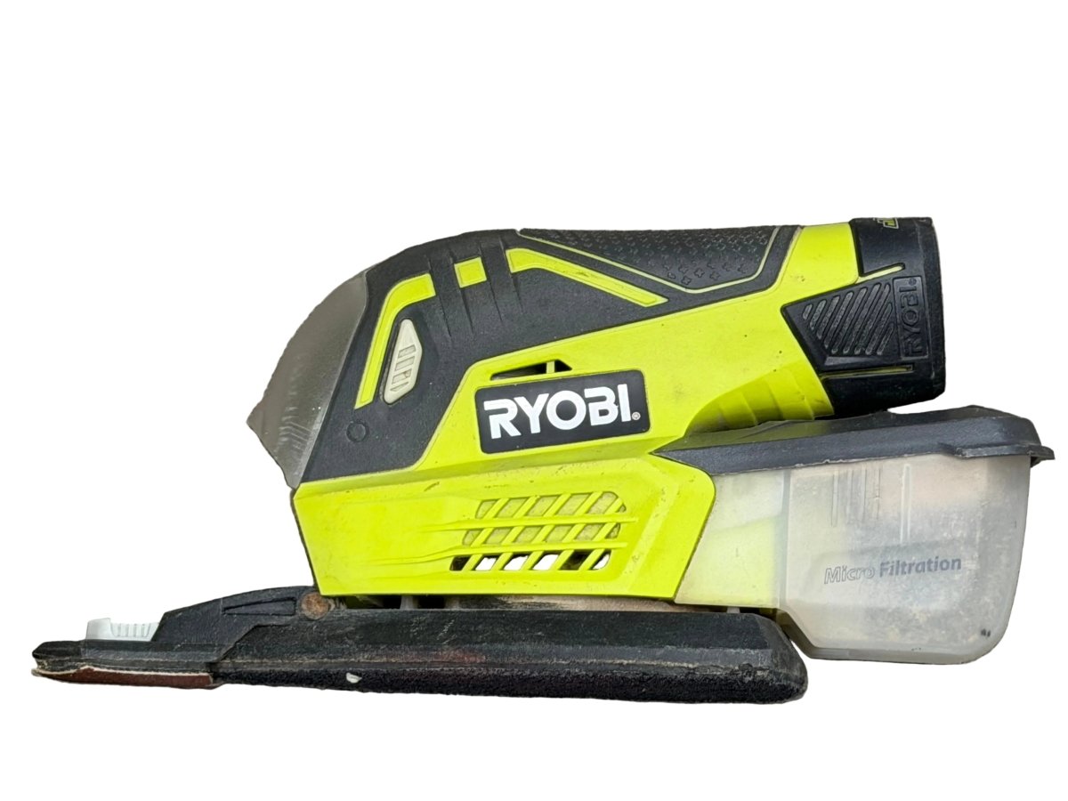Ryobi 12V Palm Sander RPS12011 with Bag + Charger + Sanding Pads - Mega Cash Sydney