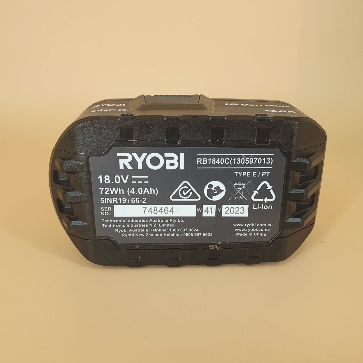 Ryobi 18V 4.0 Ah Tool Battery - RB1840C - Mega Cash Sydney