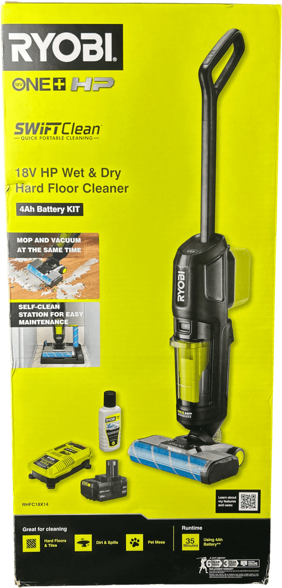 Ryobi 18V HP Wet & Dry Hard Floor Cleaner 4.0Ah Battery Kit - Mega Cash Sydney
