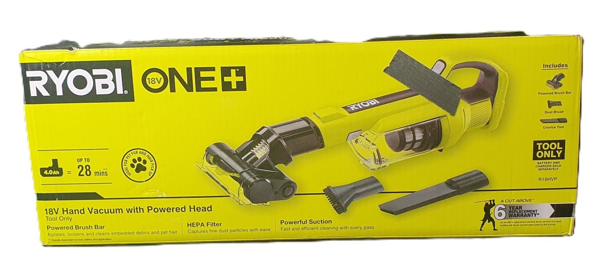 RYOBI - 18V ONE+ Hand Vacuum with Powered Brush Bar - R18HVP - Tool Only - Mega Cash Sydney