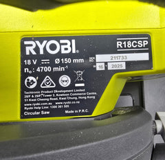 Ryobi One+ 18V 150mm Circular Saw R18CSP - Skin Only - Mega Cash Sydney