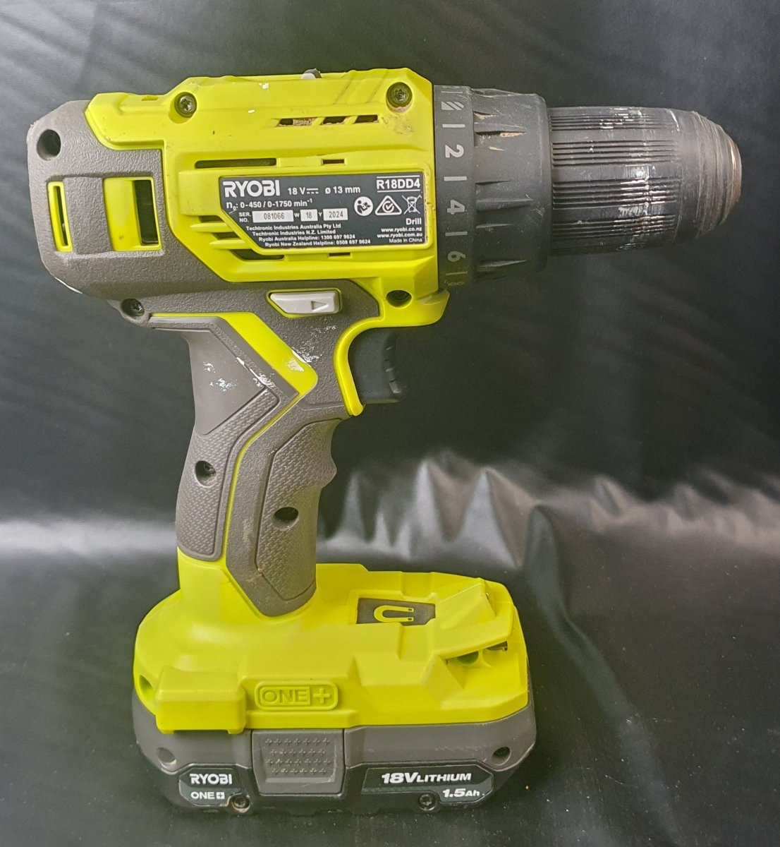 Ryobi - One+ R18DD4 - 18V 13mm Drill Driver with Battery & Charger - Mega Cash Sydney
