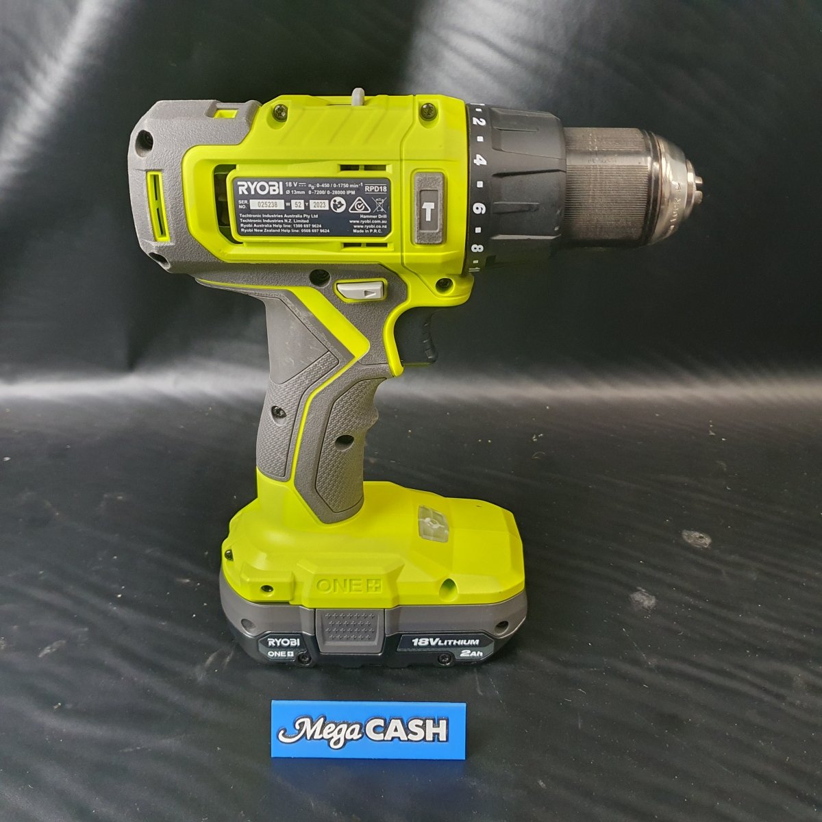 RYOBI - RPD18 - Cordless 13mm Hammer Drill Driver + 2AH Battery + Charger - Mega Cash Sydney