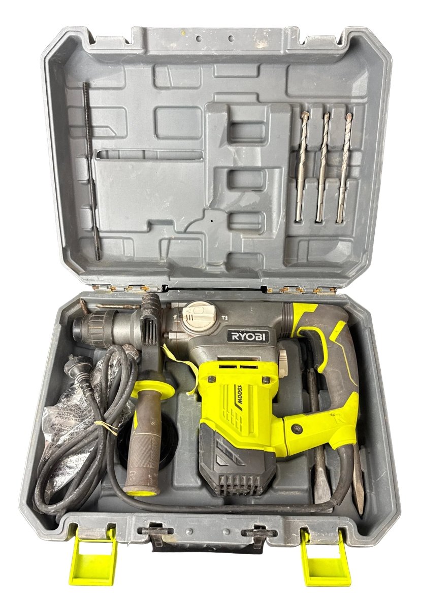 Ryobi RSDS1500 Rotary Hammer Drill in hard carry case - Mega Cash Sydney