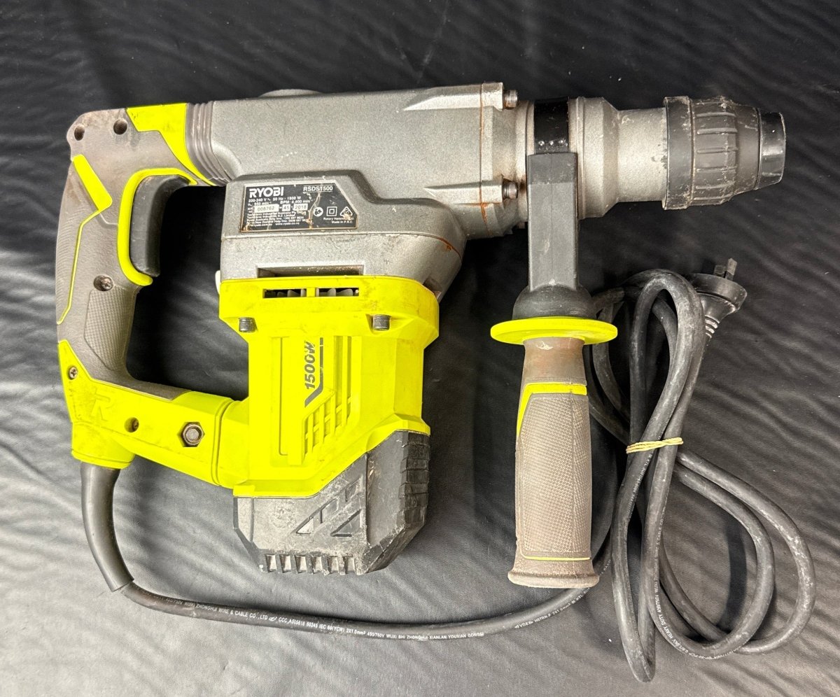 Ryobi RSDS1500 Rotary Hammer Drill in hard carry case - Mega Cash Sydney
