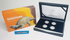 2022 Australian Dinosaurs $1 Uncirculated Silver Proof Four Coin Collection