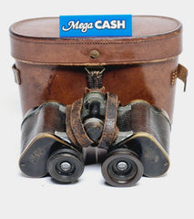 RARE Antique Genuine 1909-1915 Carl Zeiss Jena "Telefort" 12x Binoculars in Case