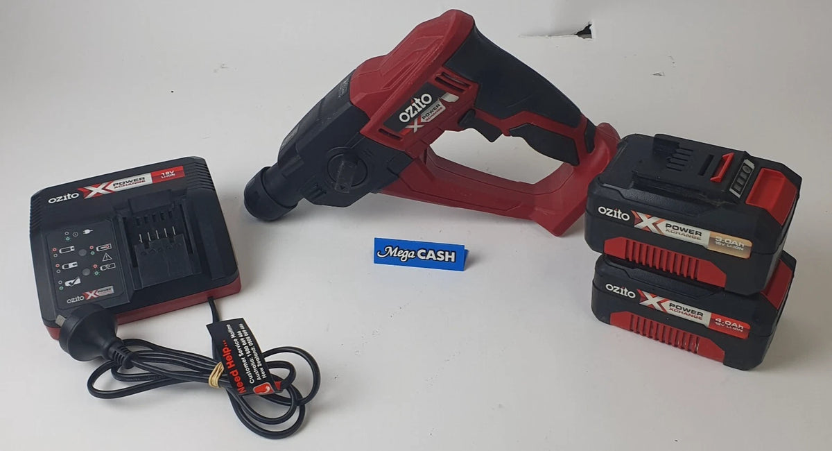 OZITO - PXC 18V Rotary Hammer Drill - PXRHS-300 + 2 Batteries & Charger