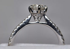 18ct Solid White Gold Dress Ring with 0.65ct Brilliant Cut Diamond Value= $8,475