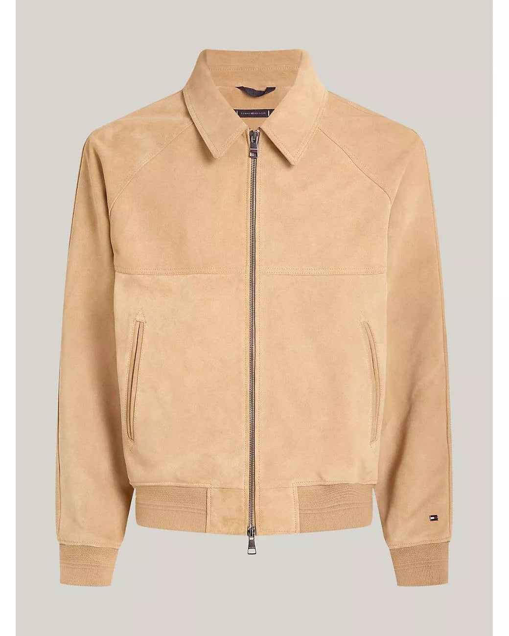 Tommy Hilfiger Dressed Casual Suede Harrington Jacket Khaki - Original RRP $1099