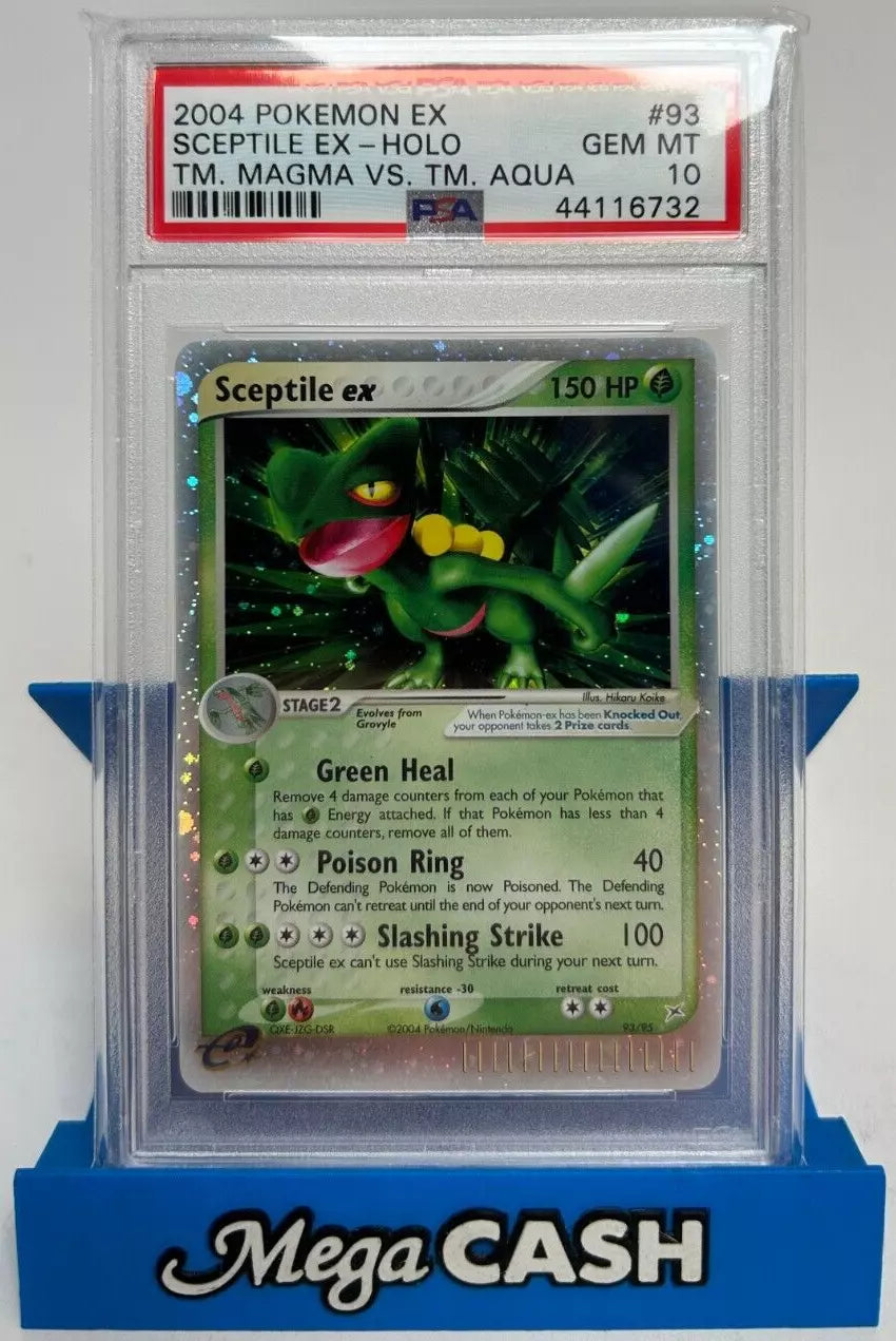 2004 Pokemon EX Team Magma Vs. Team Aqua Sceptile EX Holo 93/95 PSA 10 Mint