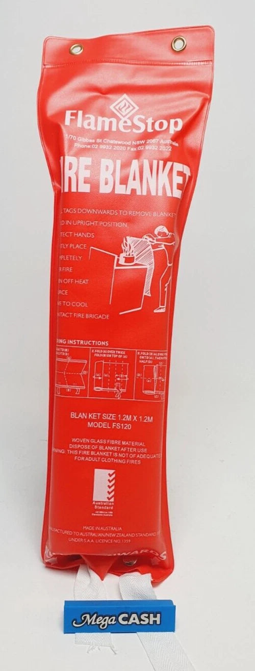 FLAMESTOP -1.2m × 1.2m Fire Blanket - FS120