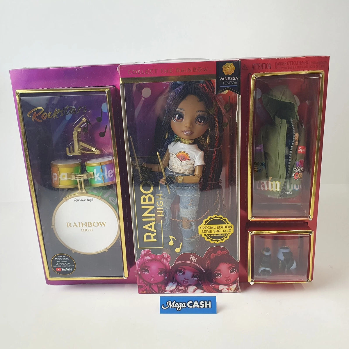 Rainbow High Doll - Vanessa - Tempo Series 1 - Rockstars Special Edition