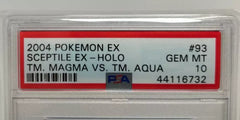 2004 Pokemon EX Team Magma Vs. Team Aqua Sceptile EX Holo 93/95 PSA 10 Mint