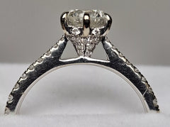 18ct Solid White Gold Dress Ring with 0.65ct Brilliant Cut Diamond Value= $8,475