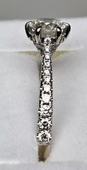 18ct Solid White Gold Dress Ring with 0.65ct Brilliant Cut Diamond Value= $8,475