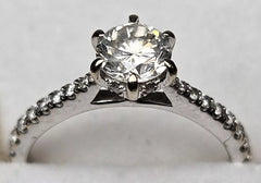 18ct Solid White Gold Dress Ring with 0.65ct Brilliant Cut Diamond Value= $8,475