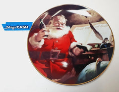 Fine Porcelain Collector - 6 x Franklin Mint Vintage Christmas plates Coca-Cola