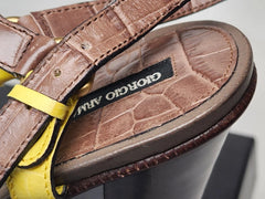 Giorgio Armani - Yellow and Green Heels / Shoes - XGDM43 - S: 9 Aus
