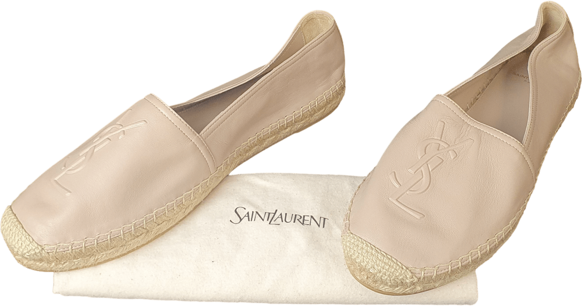 Saint Laurent - YSL - CASSANDRE espadrilles in lambskin - Slip On Shoes - KR458573 - Size 40 - Mega Cash Sydney