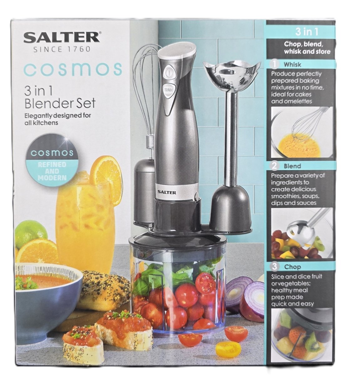 Salter Cosmos 3 in 1 Hand Stick Blender Set - Sealed in Box - Mega Cash Sydney