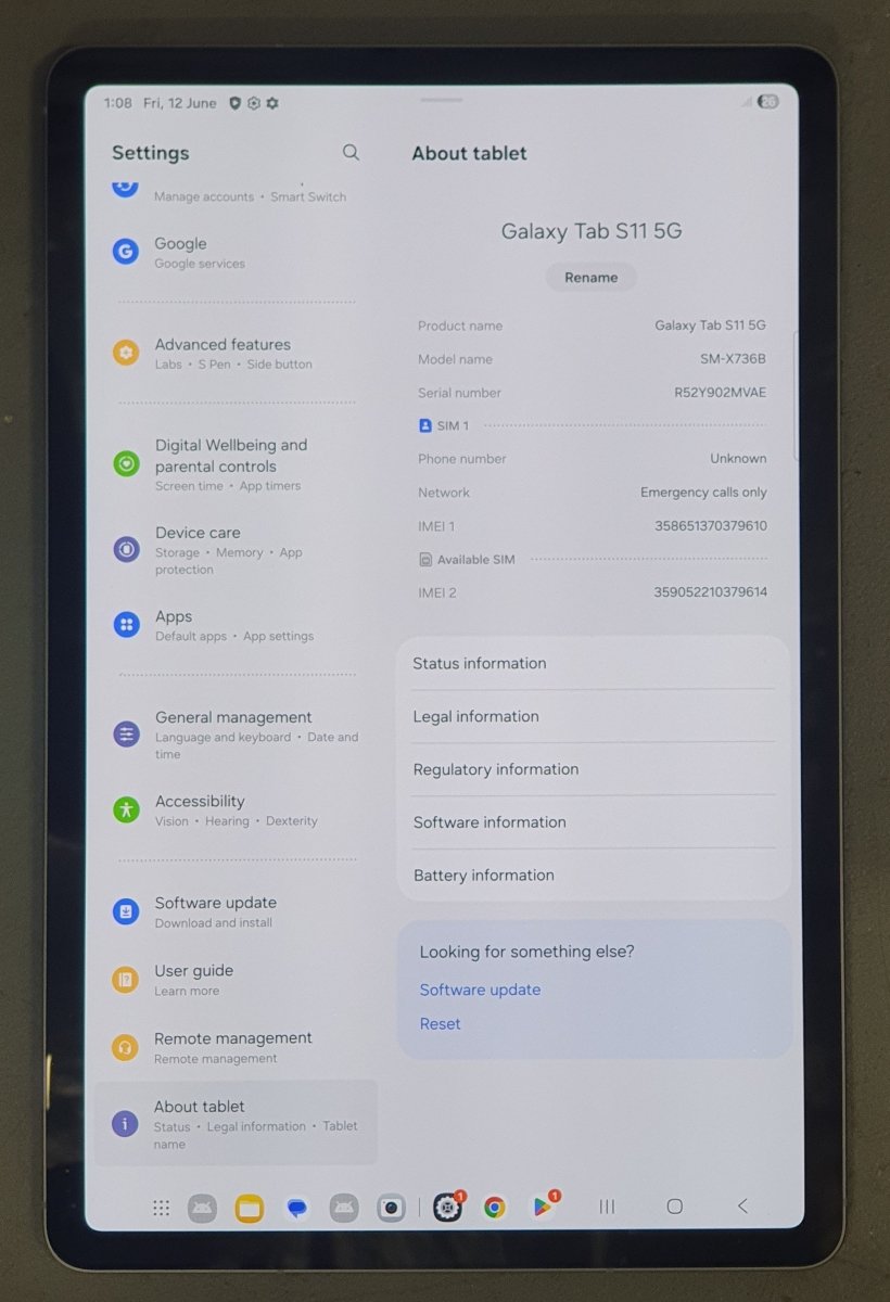 SAMSUNG - Galaxy Tab S11 5G - 128GB - WiFi & Cell - Grey - Mega Cash Sydney