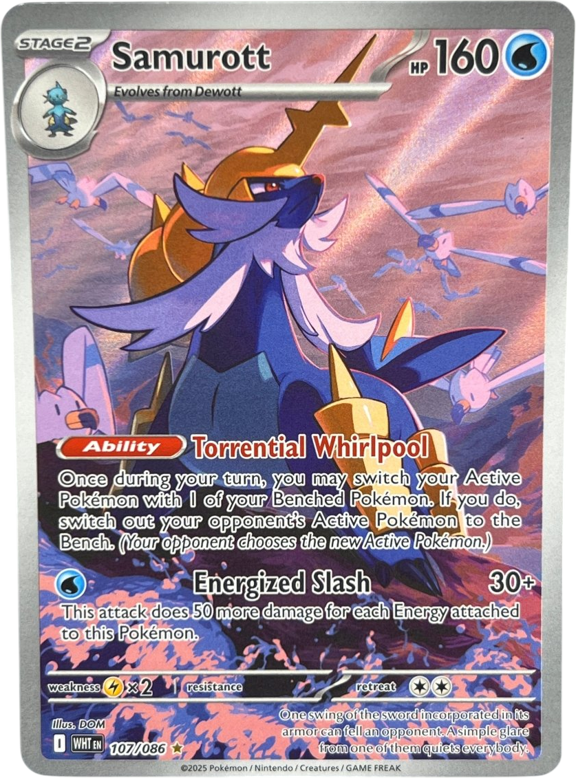 Samurott AR 107/086 White Flare - Mega Cash Sydney