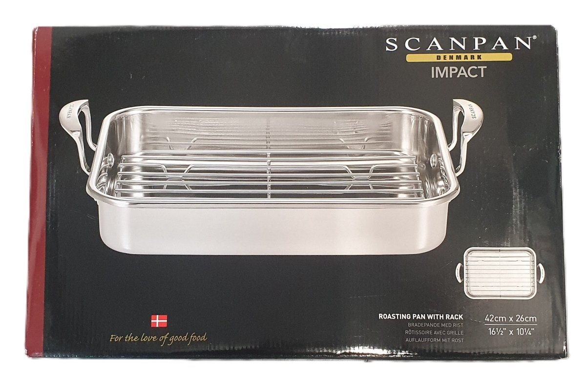 Scanpan - IMPACT - Roasting Pan with Rack - 42cm x 26cm - Mega Cash Sydney